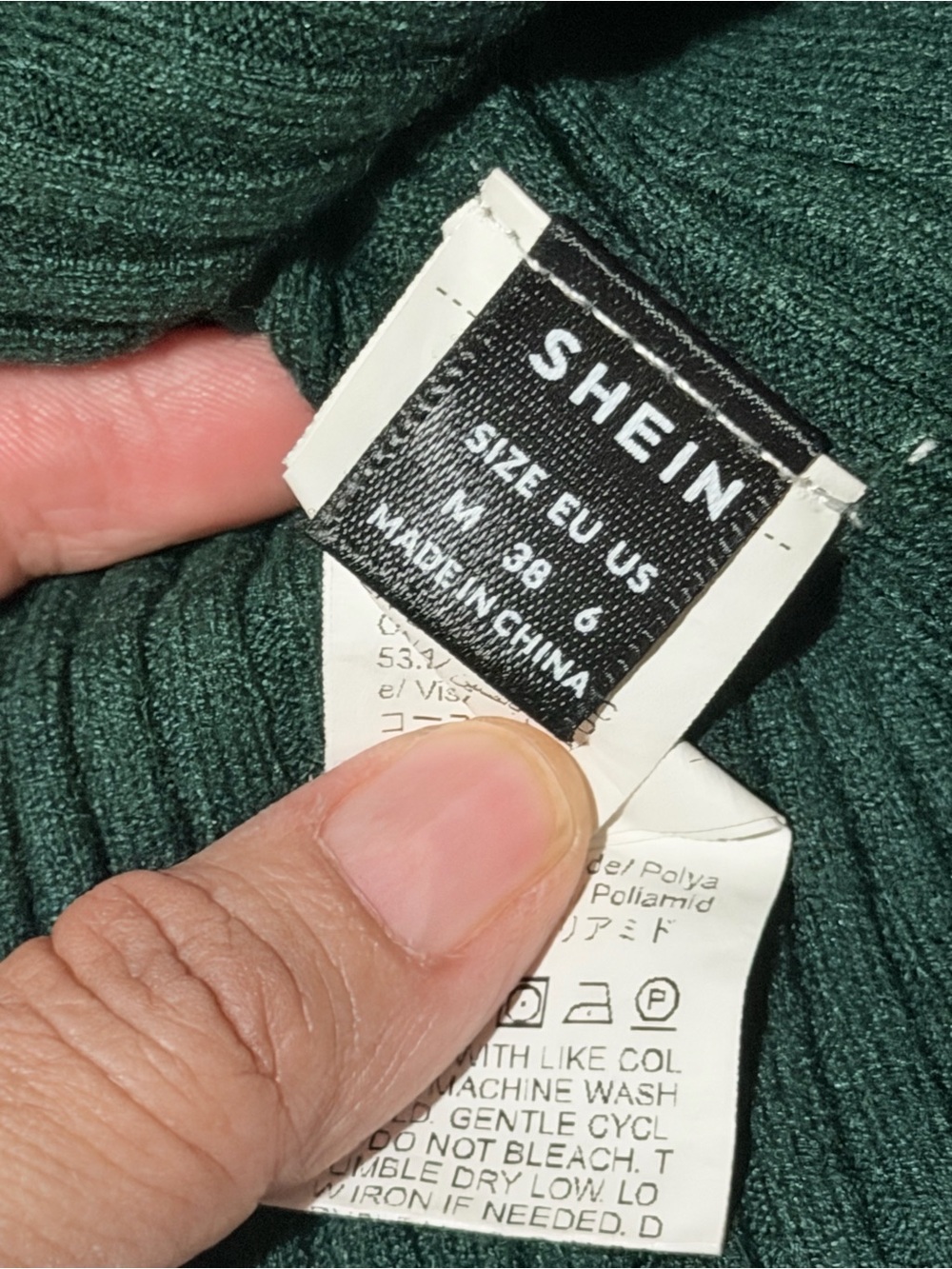 Bundle Ribbed Long Sleeve Crop Sweaters — Blush & Forest Green - Picture 5 of 5